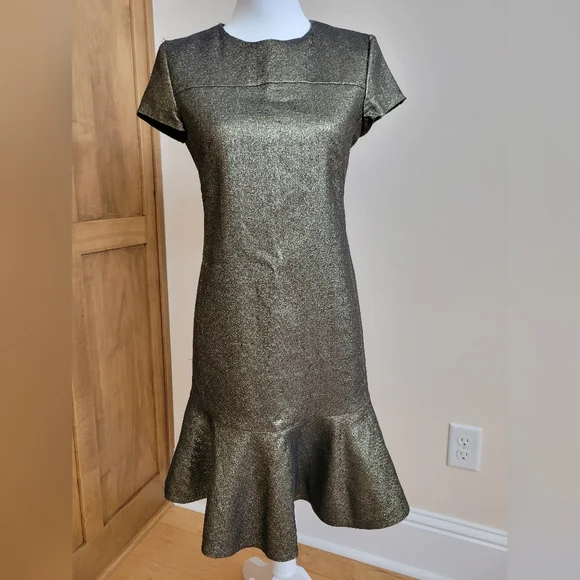 Akris Punto gold lame dress - Picture 3 of 7